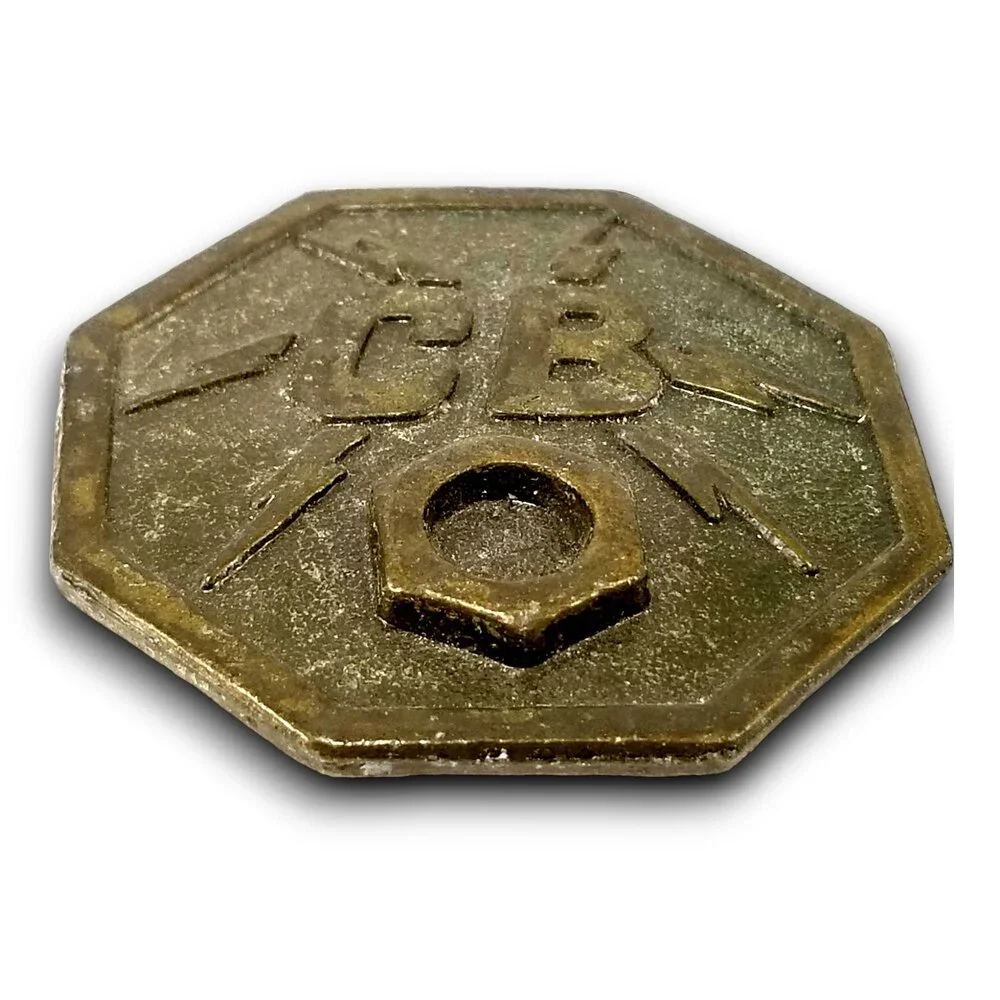 CB Citizens Band Radio Belt Buckle Octagon Shape Lightning Bolt Design‎ Truckers